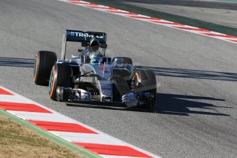 World © Octane Photographic Ltd. Mercedes AMG Petronas F1 W06 Hybrid – Nico Rosberg. Sunday 22nd February 2015, F1 Winter test #2, Circuit de Barcelona, Catalunya, Spain, Day 4. Digital Ref : 1191LB1D0106