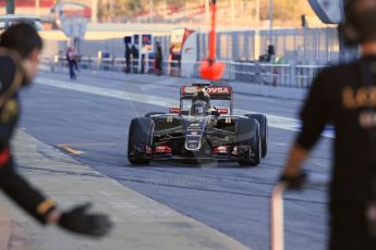 World © Octane Photographic Ltd. Lotus F1 Team E23 Hybrid – Romain Grosjean. Sunday 22nd February 2015, F1 Winter testing, Circuit de Catalunya, Barcelona, Spain, Day 4. Digital Ref : 1191LB1D9030