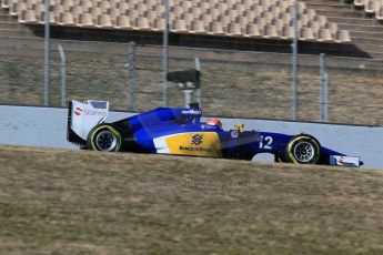 World © Octane Photographic Ltd. Sauber F1 Team C34-Ferrari – Felipe Nasr. Sunday 22nd February 2015, F1 Winter test #2, Circuit de Barcelona, Catalunya, Spain, Day 4. Digital Ref : 1191LB1D9865