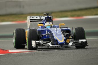 World © Octane Photographic Ltd. Sauber F1 Team C34-Ferrari – Marcus Ericsson. Thursday 26th February 2015, F1 Winter test #3, Circuit de Barcelona-Catalunya, Spain Test 2 Day 1. Digital Ref : 1192CB1L0041