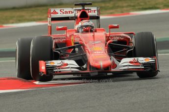 World © Octane Photographic Ltd. Scuderia Ferrari SF15-T– Kimi Raikkonen.  Thursday 26th February 2015, F1 Winter test #3, Circuit de Barcelona-Catalunya, Spain Test 2 Day 1. Digital Ref : 1192CB1L0215