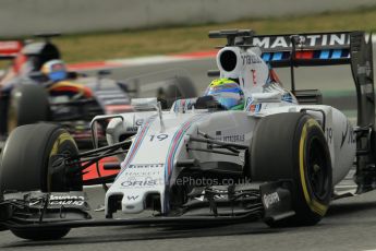 World © Octane Photographic Ltd. Williams Martini Racing FW37 – Felipe Massa Thursday 26th February 2015, F1 Winter test #3, Circuit de Barcelona-Catalunya, Spain Test 2 Day 1. Digital Ref : 1192CB1L0290