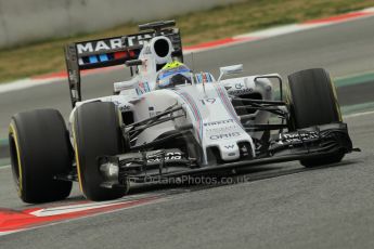 World © Octane Photographic Ltd. Williams Martini Racing FW37 – Felipe Massa. Thursday 26th February 2015, F1 Winter test #3, Circuit de Barcelona-Catalunya, Spain Test 2 Day 1. Digital Ref : 1192CB1L0413