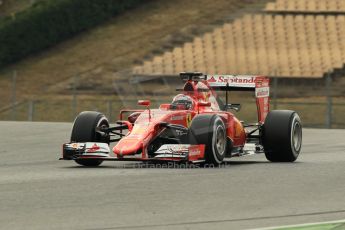 World © Octane Photographic Ltd. Scuderia Ferrari SF15-T– Kimi Raikkonen. Thursday 26th February 2015, F1 Winter test #3, Circuit de Barcelona-Catalunya, Spain Test 2 Day 1. Digital Ref : 1192CB1L0537