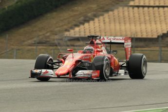 World © Octane Photographic Ltd. Scuderia Ferrari SF15-T– Kimi Raikkonen.  Thursday 26th February 2015, F1 Winter test #3, Circuit de Barcelona-Catalunya, Spain Test 2 Day 1. Digital Ref : 1192CB1L0537