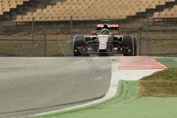 World © Octane Photographic Ltd. Lotus F1 Team E23 Hybrid – Romain Grosjean. Thursday 26th February 2015, F1 Winter test #3, Circuit de Barcelona-Catalunya, Spain Test 2 Day 1. Digital Ref : 1192CB1L0563