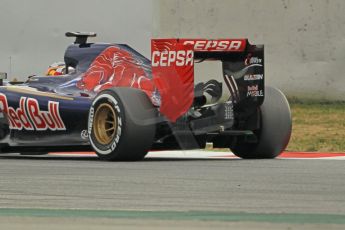 World © Octane Photographic Ltd. Scuderia Toro Rosso STR10 rear wing – Carlos Sainz Jnr. Thursday 26th February 2015, F1 Winter test #3, Circuit de Barcelona-Catalunya, Spain Day 1. Digital Ref : 1192CB1L0650