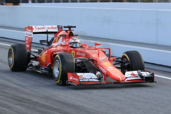 World © Octane Photographic Ltd. Scuderia Ferrari SF15-T– Kimi Raikkonen. Thursday 26th February 2015, F1 Winter test #3, Circuit de Barcelona-Catalunya, Spain Test 2 Day 1. Digital Ref : 1192CB1L9663