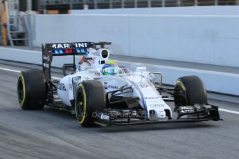 World © Octane Photographic Ltd. Williams Martini Racing FW37 – Felipe Massa Thursday 26th February 2015, F1 Winter test #3, Circuit de Barcelona-Catalunya, Spain Test 2 Day 1. Digital Ref : 1192CB1L9676