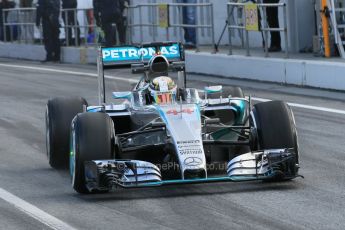 World © Octane Photographic Ltd. Mercedes AMG Petronas F1 W06 Hybrid – Lewis Hamilton. Thursday 26th February 2015, F1 Winter test #3, Circuit de Barcelona-Catalunya, Spain Test 2 Day 1. Digital Ref : 1192CB1L9688