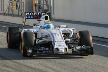 World © Octane Photographic Ltd. Williams Martini Racing FW37 – Felipe Massa Thursday 26th February 2015, F1 Winter test #3, Circuit de Barcelona-Catalunya, Spain Test 2 Day 1. Digital Ref : 1192CB1L9900