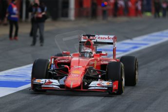 World © Octane Photographic Ltd. Scuderia Ferrari SF15-T– Kimi Raikkonen. Thursday 26th February 2015, F1 Winter test #3, Circuit de Barcelona-Catalunya, Spain Test 2 Day 1. Digital Ref : 1192LB1D0152