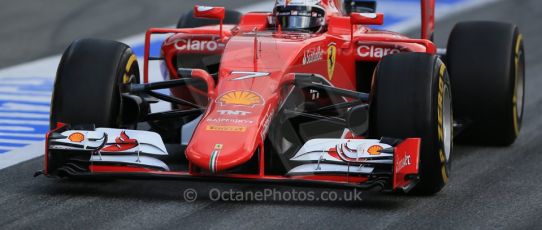 World © Octane Photographic Ltd. Scuderia Ferrari SF15-T– Kimi Raikkonen. Thursday 26th February 2015, F1 Winter test #3, Circuit de Barcelona-Catalunya, Spain Test 2 Day 1. Digital Ref : 1192LB1D0157