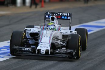 World © Octane Photographic Ltd. Williams Martini Racing FW37 – Felipe Massa Thursday 26th February 2015, F1 Winter test #3, Circuit de Barcelona-Catalunya, Spain Test 2 Day 1. Digital Ref : 1192LB1D0198