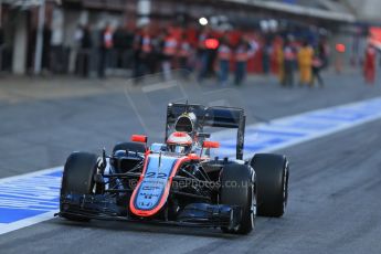 World © Octane Photographic Ltd. McLaren Honda MP4/30 - Jenson Button. Thursday 26th February 2015, F1 Winter test #3, Circuit de Barcelona-Catalunya, Spain Test 2 Day 1. Digital Ref: 1192LB1D0463