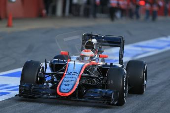 World © Octane Photographic Ltd. McLaren Honda MP4/30 - Jenson Button. Thursday 26th February 2015, F1 Winter test #3, Circuit de Barcelona-Catalunya, Spain Test 2 Day 1. Digital Ref: 1192LB1D0469