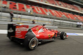 World © Octane Photographic Ltd. Scuderia Ferrari SF15-T– Kimi Raikkonen.  Thursday 26th February 2015, F1 Winter test #3, Circuit de Barcelona-Catalunya, Spain Test 2 Day 1. Digital Ref : 1192LB7B1090