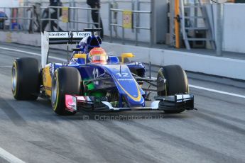 World © Octane Photographic Ltd. Sauber F1 Team C34-Ferrari – Felipe Nasr. Friday 27th February 2015, F1 Winter test #3, Circuit de Barcelona-Catalunya, Spain Test 2 Day 2. Digital Ref : 1193CB1L0784