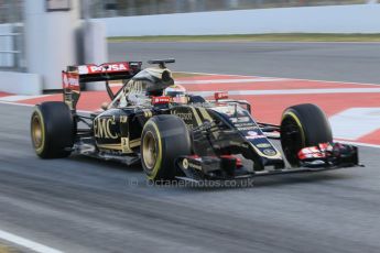 World © Octane Photographic Ltd. Lotus F1 Team E23 Hybrid – Pastor Maldonado. Friday 27th February 2015, F1 Winter test #3, Circuit de Barcelona-Catalunya, Spain Test 2 Day 2. Digital Ref : 1193CB1L0862