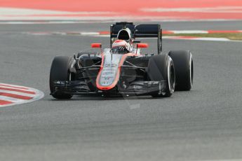 World © Octane Photographic Ltd. McLaren Honda MP4/30 – Jenson Button. Friday 27th February 2015, F1 Winter test #3, Circuit de Barcelona-Catalunya, Spain Test 2 Day 2. Digital Ref: 1193CB1L1009