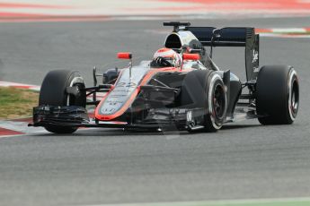 World © Octane Photographic Ltd. McLaren Honda MP4/30 – Jenson Button. Friday 27th February 2015, F1 Winter test #3, Circuit de Barcelona-Catalunya, Spain Test 2 Day 2. Digital Ref: 1193CB1L1011