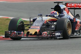 World © Octane Photographic Ltd. Scuderia Toro Rosso STR10 – Max Verstappen. Friday 27th February 2015, F1 Winter test #3, Circuit de Barcelona-Catalunya, Spain Test 2 Day 2. Digital Ref : 1193CB1L1088