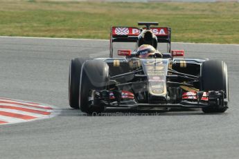 World © Octane Photographic Ltd. Lotus F1 Team E23 Hybrid – Pastor Maldonado. Friday 27th February 2015, F1 Winter test #3, Circuit de Barcelona-Catalunya, Spain Test 2 Day 2. Digital Ref : 1193CB1L1219