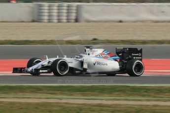 World © Octane Photographic Ltd. Williams Martini Racing FW37 – Valtteri Bottas. Saturday. Friday 27th February 2015, F1 Winter test #3, Circuit de Barcelona-Catalunya, Spain Test 2 Day 2. Digital Ref : 1193CB1L1345