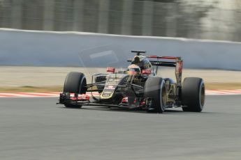 World © Octane Photographic Ltd. Lotus F1 Team E23 Hybrid – Pastor Maldonado. Friday 27th February 2015, F1 Winter test #3, Circuit de Barcelona-Catalunya, Spain Test 2 Day 2. Digital Ref : 1193CB1L1495
