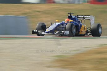 World © Octane Photographic Ltd. Sauber F1 Team C34-Ferrari – Felipe Nasr. Friday 27th February 2015, F1 Winter test #3, Circuit de Barcelona-Catalunya, Spain Test 2 Day 2. Digital Ref : 1193CB1L1552