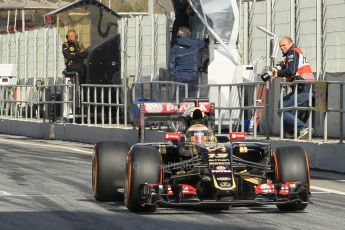 World © Octane Photographic Ltd. Lotus F1 Team E23 Hybrid – Pastor Maldonado. Friday 27th February 2015, F1 Winter test #3, Circuit de Barcelona-Catalunya, Spain Test 2 Day 2. Digital Ref : 1193CB1L1718