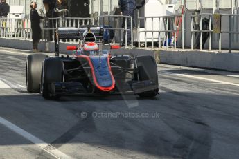 World © Octane Photographic Ltd. McLaren Honda MP4/30 – Jenson Button. Friday 27th February 2015, F1 Winter test #3, Circuit de Barcelona-Catalunya, Spain Test 2 Day 2. Digital Ref: 1193CB1L1769