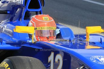 World © Octane Photographic Ltd. Sauber F1 Team C34-Ferrari – Felipe Nasr. Friday 27th February 2015, F1 Winter test #3, Circuit de Barcelona-Catalunya, Spain Test 2 Day 2. Digital Ref : 1193CB1L1790