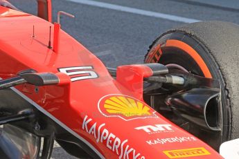 World © Octane Photographic Ltd. Scuderia Ferrari SF15-T– Sebastian Vettel. Friday 27th February 2015, F1 Winter test #3, Circuit de Barcelona-Catalunya, Spain Test 2 Day 2. Digital Ref : 1193CB1L1801