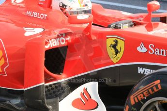 World © Octane Photographic Ltd. Scuderia Ferrari SF15-T– Sebastian Vettel. Friday 27th February 2015, F1 Winter test #3, Circuit de Barcelona-Catalunya, Spain Test 2 Day 2. Digital Ref : 1193CB1L1812