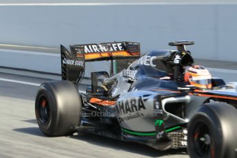 World © Octane Photographic Ltd. Sahara Force India VJM08 – Nico Hulkenberg. Friday 27th February 2015, F1 Winter test #3, Circuit de Barcelona-Catalunya, Spain Test 2 Day 2. Digital Ref: 1193CB1L1851