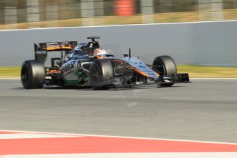 World © Octane Photographic Ltd. Sahara Force India VJM08 – Nico Hulkenberg. Friday 27th February 2015, F1 Winter test #3, Circuit de Barcelona-Catalunya, Spain Test 2 Day 2. Digital Ref: 1193CB1L1861