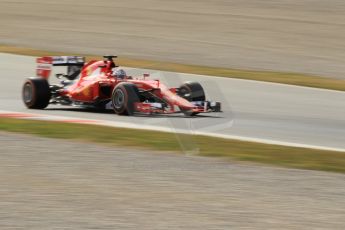World © Octane Photographic Ltd. Scuderia Ferrari SF15-T– Sebastian Vettel. Friday 27th February 2015, F1 Winter test #3, Circuit de Barcelona-Catalunya, Spain Test 2 Day 2. Digital Ref : 1193CB1L1909