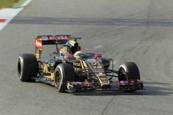 World © Octane Photographic Ltd. Lotus F1 Team E23 Hybrid – Pastor Maldonado. Friday 27th February 2015, F1 Winter test #3, Circuit de Barcelona-Catalunya, Spain Test 2 Day 2. Digital Ref : 1193CB1L1980