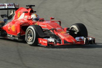 World © Octane Photographic Ltd. Scuderia Ferrari SF15-T– Sebastian Vettel. Friday 27th February 2015, F1 Winter test #3, Circuit de Barcelona-Catalunya, Spain Test 2 Day 2. Digital Ref : 1193CB1L2008