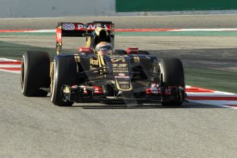 World © Octane Photographic Ltd. Lotus F1 Team E23 Hybrid – Pastor Maldonado. Friday 27th February 2015, F1 Winter test #3, Circuit de Barcelona-Catalunya, Spain Test 2 Day 2. Digital Ref : 1193CB1L2070