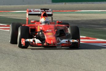 World © Octane Photographic Ltd. Scuderia Ferrari SF15-T– Sebastian Vettel. Friday 27th February 2015, F1 Winter test #3, Circuit de Barcelona-Catalunya, Spain Test 2 Day 2. Digital Ref : 1193CB1L2089