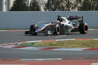 World © Octane Photographic Ltd. Sahara Force India VJM08 – Nico Hulkenberg. Friday 27th February 2015, F1 Winter test #3, Circuit de Barcelona-Catalunya, Spain Test 2 Day 2. Digital Ref: 1193CB1L2214