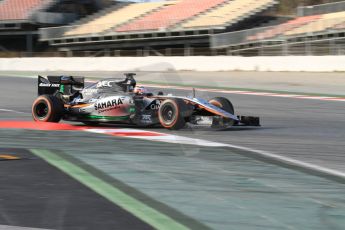 World © Octane Photographic Ltd. Sahara Force India VJM08 – Nico Hulkenberg. Friday 27th February 2015, F1 Winter test #3, Circuit de Barcelona-Catalunya, Spain Test 2 Day 2. Digital Ref: 1193CB7B1240