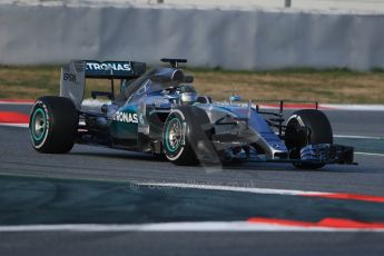 World © Octane Photographic Ltd. Mercedes AMG Petronas F1 W06 Hybrid – Nico Rosberg. Friday 27th February 2015, F1 Winter test #3, Circuit de Barcelona-Catalunya, Spain Test 2 Day 2. Digital Ref : 1193LB1D1143