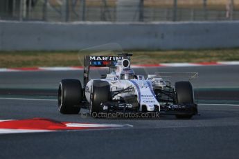 World © Octane Photographic Ltd. Williams Martini Racing FW37 – Valtteri Bottas. Saturday. Friday 27th February 2015, F1 Winter test #3, Circuit de Barcelona-Catalunya, Spain Test 2 Day 2. Digital Ref : 1193LB1D1182