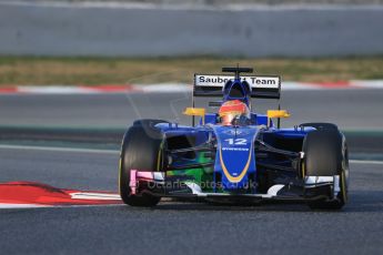 World © Octane Photographic Ltd. Sauber F1 Team C34-Ferrari – Felipe Nasr. Friday 27th February 2015, F1 Winter test #3, Circuit de Barcelona-Catalunya, Spain Test 2 Day 2. Digital Ref : 1193LB1D1207