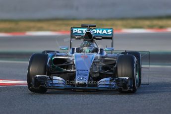 World © Octane Photographic Ltd. Mercedes AMG Petronas F1 W06 Hybrid – Nico Rosberg. Friday 27th February 2015, F1 Winter test #3, Circuit de Barcelona-Catalunya, Spain Test 2 Day 2. Digital Ref : 1193LB1D1220