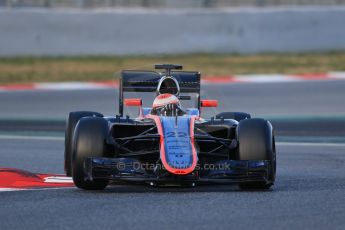 World © Octane Photographic Ltd. McLaren Honda MP4/30 – Jenson Button. Friday 27th February 2015, F1 Winter test #3, Circuit de Barcelona-Catalunya, Spain Test 2 Day 2. Digital Ref: 1193LB1D1267