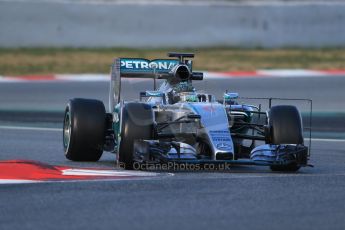 World © Octane Photographic Ltd. Mercedes AMG Petronas F1 W06 Hybrid – Nico Rosberg. Friday 27th February 2015, F1 Winter test #3, Circuit de Barcelona-Catalunya, Spain Test 2 Day 2. Digital Ref : 1193LB1D1277